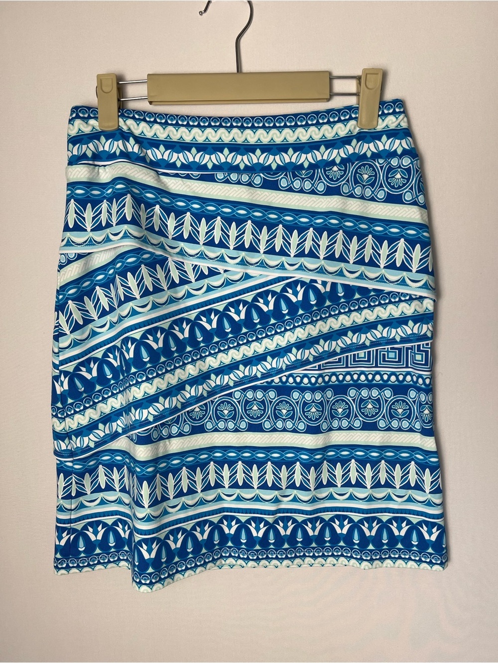 J McLaughlin Catalina Cloth Nicola Tiered Skirt Womens Size XS Blue White Print